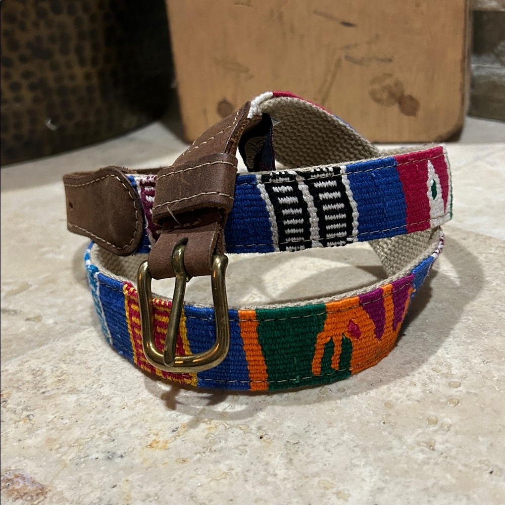 A TAIL WE COULD WAG Hand-Woven and Leather Belt